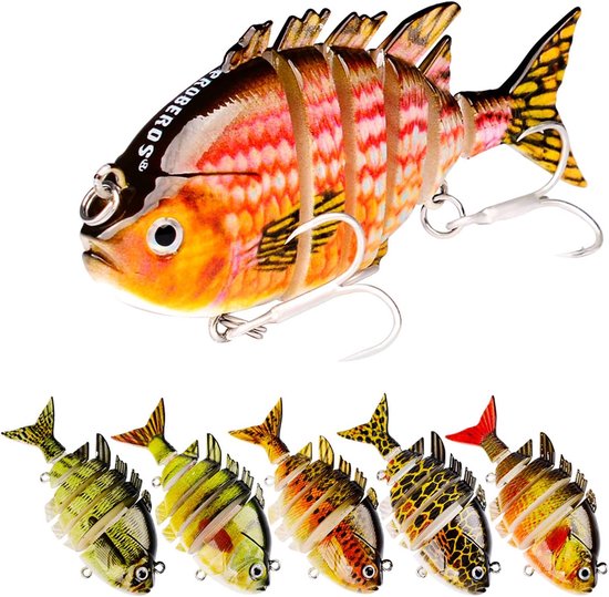 Vis Aas - Spinner Bait - Vissen Zoutwater - Dubbele Scherpe Haken - 8.13 cm - Willekeurige Kleur van Merkloos