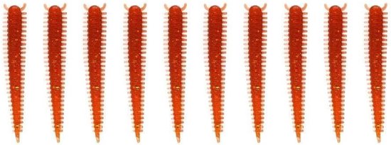 Vis Aas - Zacht Kunstaas Regenworm - Vissen Vangen - Elastisch Herbruikbaar - 10 Stuks 6cm - Natuurlijk