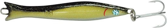 Vis Aas - Zee Pilker - Zeevissen - Snel Duikgedrag - 80g - Zwart Goud Geel