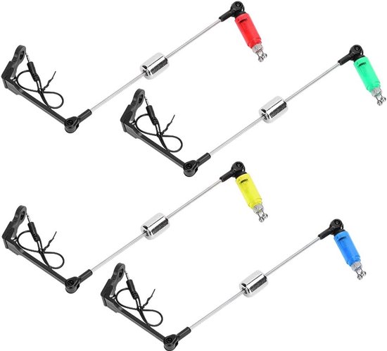 Vis beetindicator - Hengel alarm - Vissen in het donker - Visuele en geluidssignalen - 22.5 cm lengte - Rood