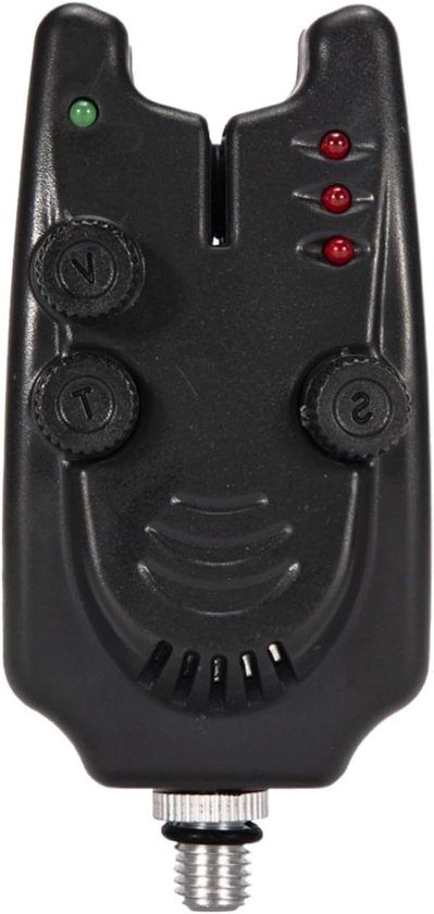 Vis Beetmelder - Alarm Hengel - Vissen 's Nachts - Led Indicator - 10.5 cm - Zwart
