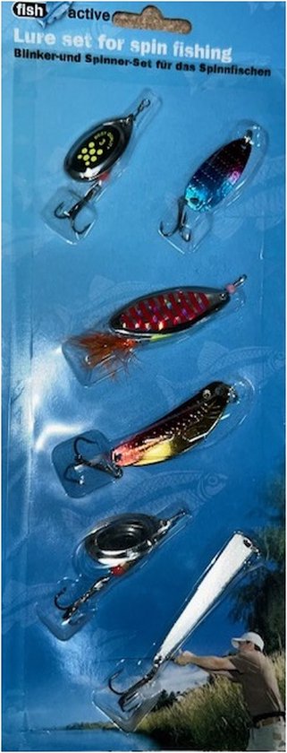 Vis - Blinker - Spinner - Set Van 6 - Fish Active van Fish Active