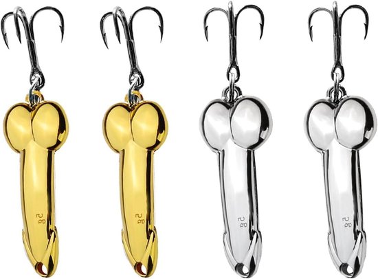 Vis Lepels Spinner - Bait Lures - Vissen Vangen - Roestbestendig Zinklegering - 4 stuks - Goud Zilver