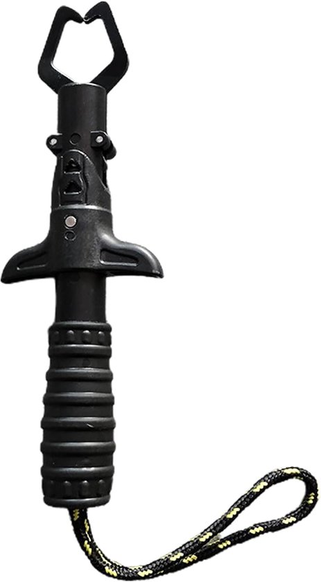 Vis Lip Gripper - Vangst Hulp - Vis Hanteer - Roestvrij Staal - 19 cm Lengte - Zwart