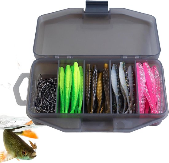 Vis Lokaas Set - Kunstaas Kit - Vissen Vangen - Realistische Zwemactie - 61 Artikelen - Multicolor