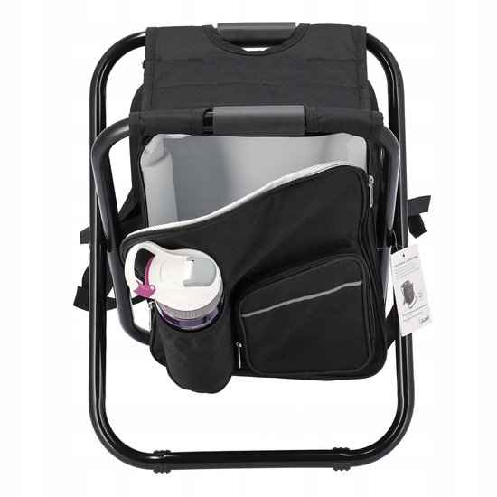 Vis rugzak met stoel - opvouwbaar zitje - 2-in-1 - 90 kg draagvermogen van Merkloos