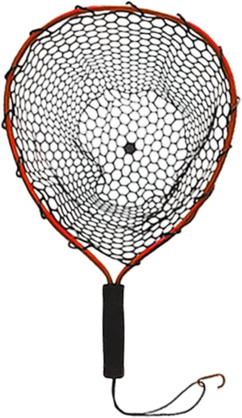 Vis Schepnet - Garnalen Vanger - Vissen en Vijveronderhoud - Lichtgewicht Aluminium Frame - 58 cm Lengte - Rood