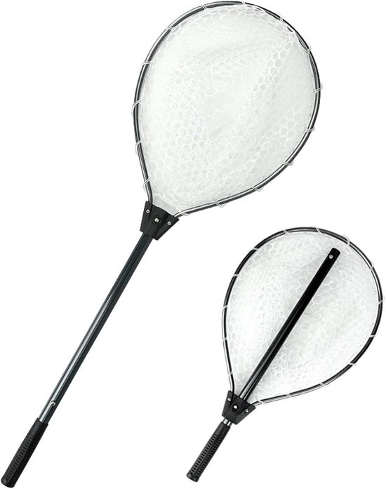 Vis Schepnet - Intrekbaar Net - Vissen Vangen - Veilig Catch Release - 58 cm Ingeklapt