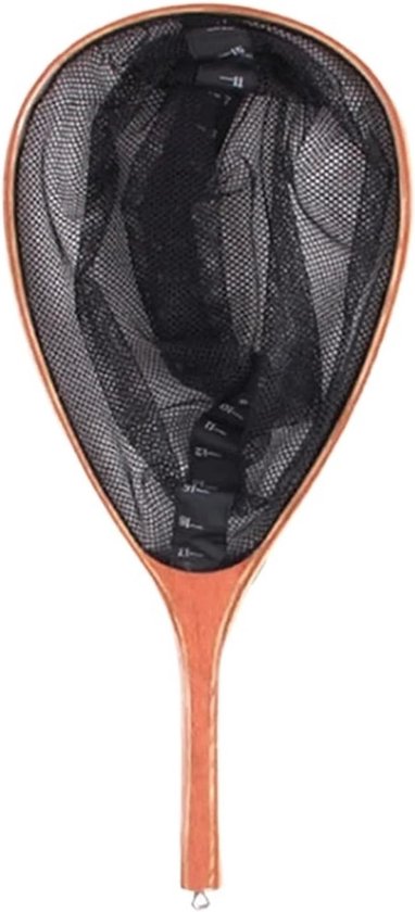 Vis Schepnet - Vangst Net - Vliegvissen Vangen - Zachte Rubber - 60x27 cm - Zwart
