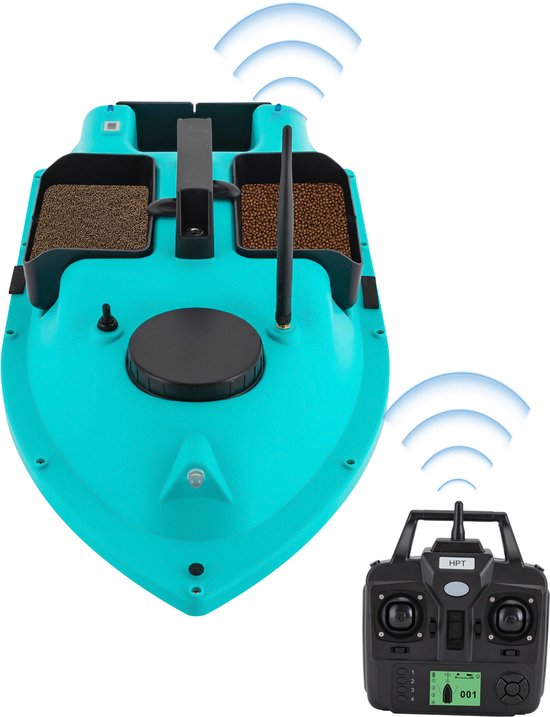 Visaasvoerboot Blauw 5200Mah GPS Vissersboot Aasboot RC-visboot tot 2kg 25*50*15cm Afstandsbediening Vangboot