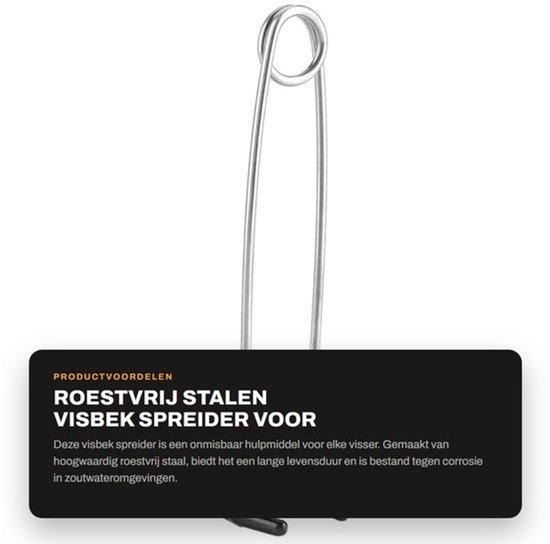 Visbek Spreider Roestvrij Staal - Vissteekspreider - Muilbarrière - Hengelaccessoires - Zoutwatervissen - Draagbaar en Efficiënt - Haakuitdrager