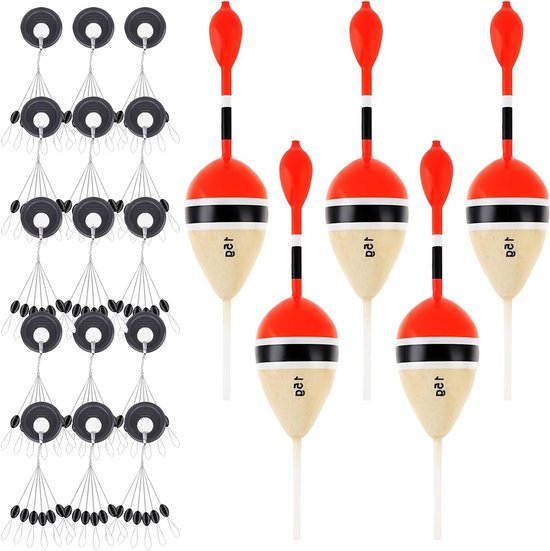 Visdobbers Kit voor Crappie en Forel Vissen - Balsa Houten Bobbers met Stopper - Set van Slide Floats