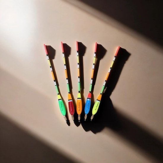 Visdobbers Set - Glijdobbers Vissen - Snel Vissen - Licht Gevoelig Materiaal - 3+2g 4+2g - Meerdere Kleuren