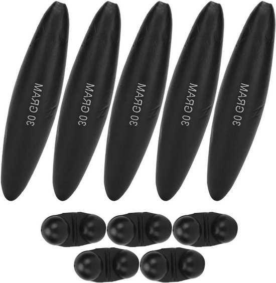 Visdobbers Set - Vlotters Vissen - Vissen Op Zee - Hoge Gevoeligheid - 5 stuks - Zwart van Merkloos