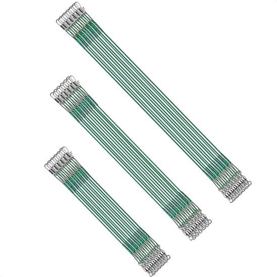 - Visdraad - Anti-Bite - Rvs - Trace Leaders - Vissen - Leiders - Geschikt voor Hengelsport - Rood - Draad Lijn Leider met Rolling Swivels en Snaps 15/20/25Cm.