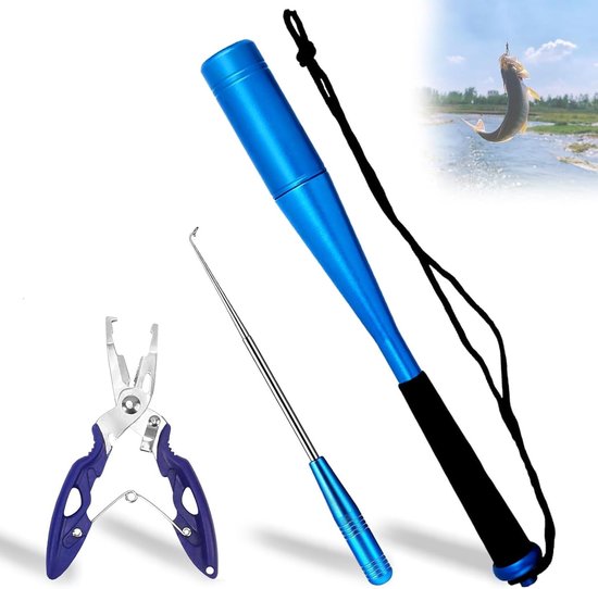 Visgereedschap Set met 3 Aluminium Tangen en Haakverwijderaar voor Beginners en Outdoor Vissers