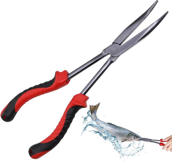 Visgereedschap voor het verwijderen van haken, 27.8 cm lange tang, carbon staal, ideaal voor vissen en visaccessoires van Merkloos