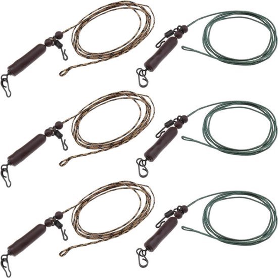 Visgerei Helikopter Rigs - Karper Vissen - Anti Tangle - 80 cm - Pre Rigged Tube Rigs - Helikopter Chod Hair - Zoetwater Zoutwater - 6 STKS - Geschikt voor Buiten Visserij - Veelkleurig.