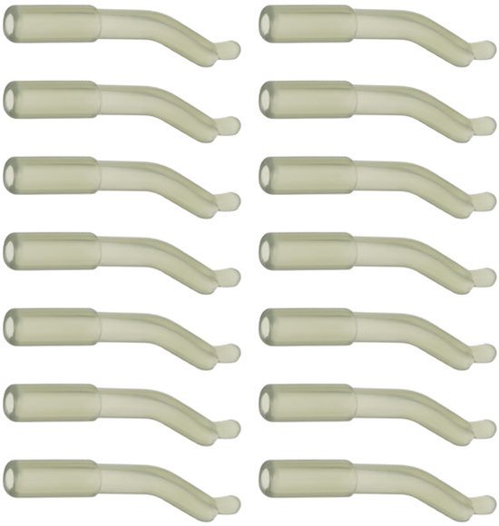 Vishaak 100 Stuks - Kickers - Karper Vissen - Terminal - Rubberen Slang - 19x2.6mm - Geoptimaliseerde Haakpositionering - Haakkicker