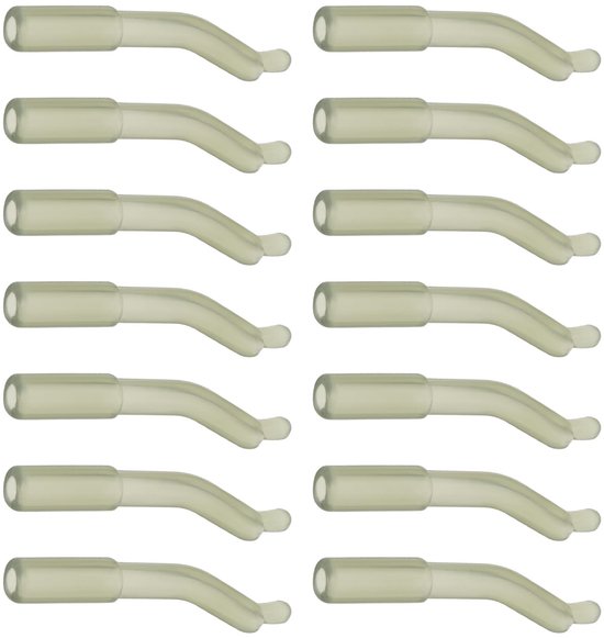 Vishaak 100 Stuks - Kickers - Karper Vissen - Terminal - Rubberen Slang - 19x2.6mm - Geoptimaliseerde Haakpositionering - Haakkicker