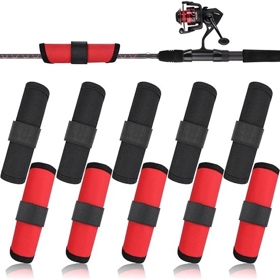 Vishaak Beschermers - Kunstaas Hoezen - Duurzame Canvas Constructie - Klittenband Sluiting - 15 Cm Diameter - 10 Stuks Set - Voor Crankbaits En Jigs van Merkloos