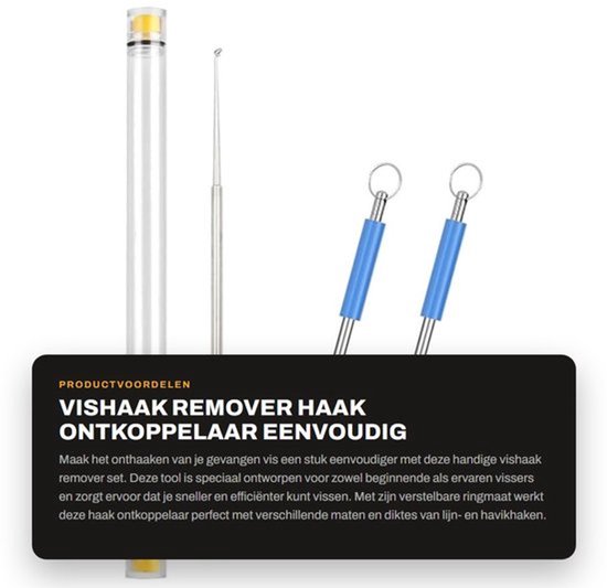 Vishaak Remover - Haak Ontkoppelaar - Eenvoudig in gebruik - Vissen Tool Set - Geschikt voor alle vissers - 3 stuks
