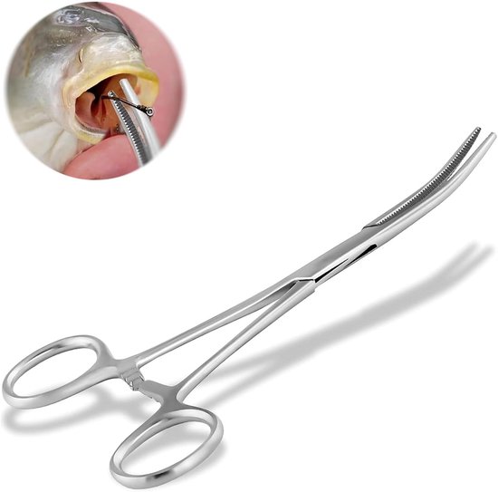 Vishaak Verwijder Pliers - RVS Haakverwijderaar, Visgereedschap voor Perch, Robuuste Tangen en Klemmen, 18 cm lang