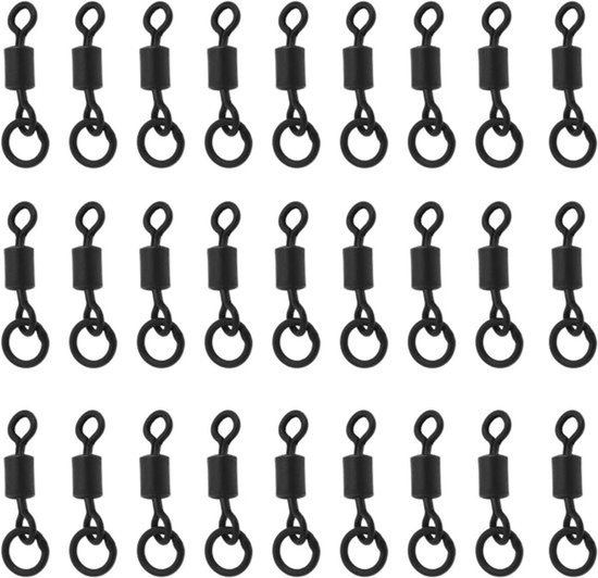 Vishaak - Wervel - Sterk en flexibel - Staal - Karper - Rolwartel - Geschikt voor karpervissen - 20 mm lengte 50 stuks vishaken wervel flexibele ring vishaken van staal rolwartel karpervissen accessoires.