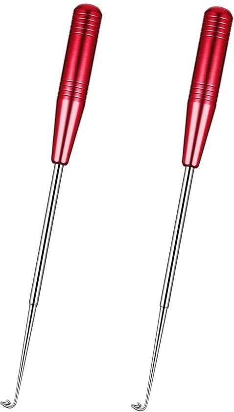 Vishaakverwijderaar, 2 stuks, roestvrij staal, draagbare vishaakverwijderaar, gereedschap voor het verwijderen van haken, visaccessoire, vishaakverwijderaar (rood). van Merkloos