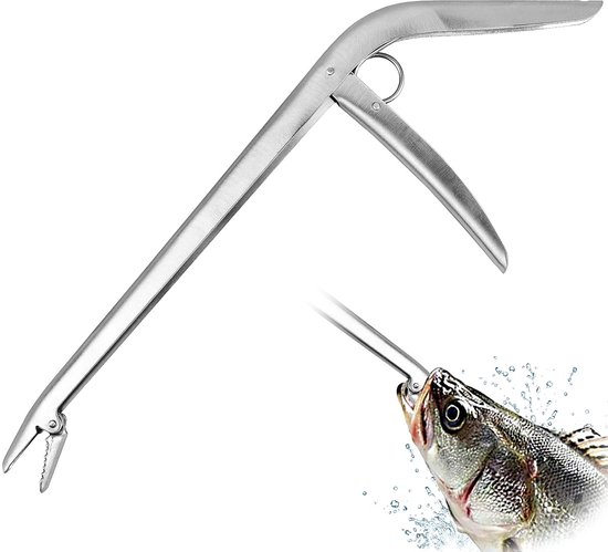 Vishaakverwijderaar, eersteklas roestvrijstalen vishaakverwijderaar - Essentiële vistang met sterke bekken en gekartelde tanden voor alle visomstandigheden, 12,6 inch van Merkloos