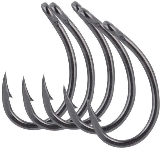 Vishaken 30 Stuks - Koolstofstalen Haken - Sterke/duurzame Constructie - Gesloten Ooggat - Scherpe Haakpunt - Vissersuitrusting - Haak