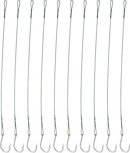 Vishaken met weerhaak - 20 cm - Koolstofstaal - Offset Wormhaken voor Zoet- en Zoutwater Vissen