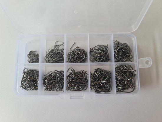 Vishaken Set - Vishaakjes Assorti - 10 Maten - 500-delig - Zilver van Oskar Biżuteria