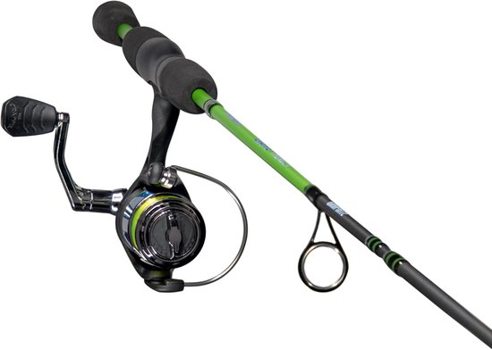 Vishengel Set - Spinning Combo - Vissen Op Klein Vis - Tweedelige Hengel - 7 Voet Lengte - Meerkleurig van Merkloos