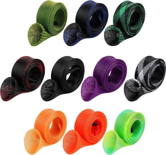 Vishengel-Staafafdekking-hengel tas-10 Stuks - Hengel Mouw-Gevlochten Mesh Hengel Protector Pole -Vissen Gereedschap van Merkloos