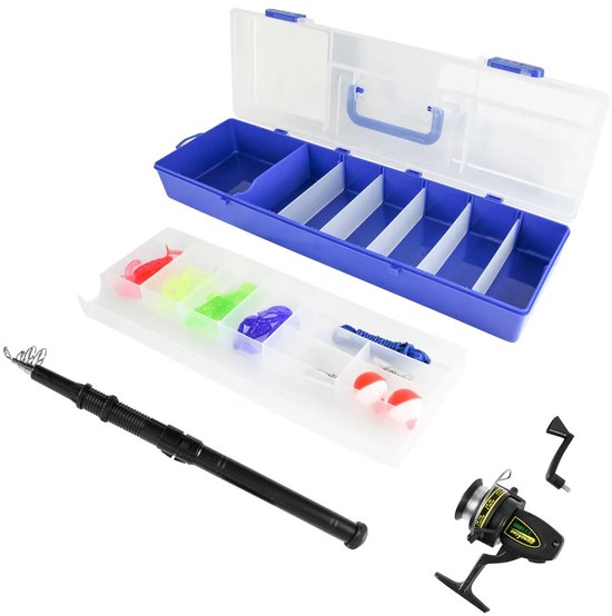 Vishengel - visspullen - vishengel set - 48-delig - inclusief koffer