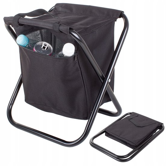 Viskrukje - Reiskruk - Opvouwbaar - Handig mee te nemen - met Tas - 34x28x26 cm - Zwart