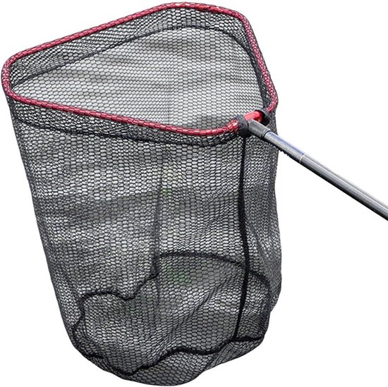 Vislandingsnet - Schepnet Hengelsport - Vangsten Binnenhalen - Sneldrogende Technologie - 50 cm Doorsnede - Zwart