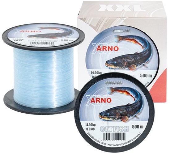 Vislijn - Arno XXL - 500 meter - 0.40mm - 16.6kg - Nylon lijn - Meerval Lijn - Blauw van Arno