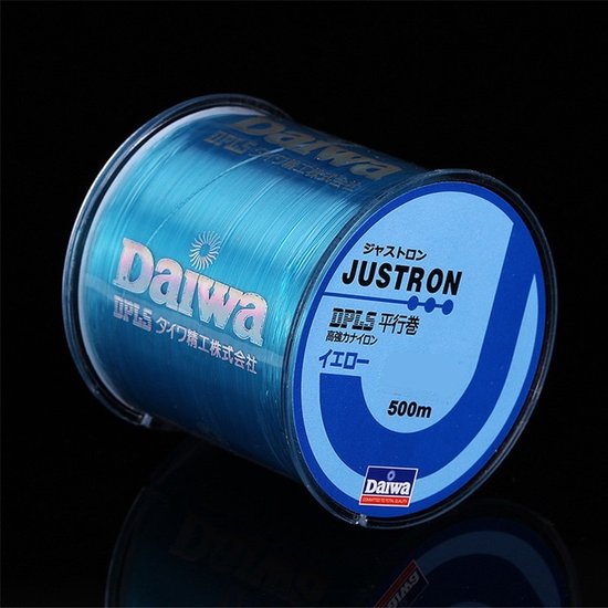 Vislijn Daiwa Justron nylon 500m Blauw 0.40mm Nylon Draad Extra Sterk 15.5kg - Visdraad voor Zoetwater en Zoutwater van Daiwa