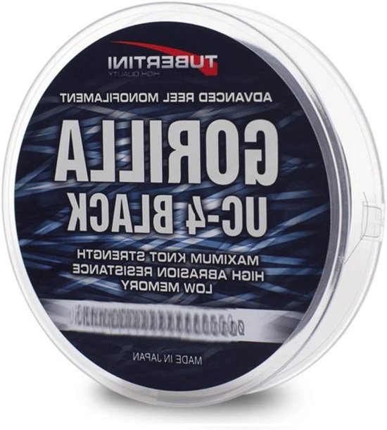 Vislijn Gorilla UC4 - Monofilament Koord - Forelvissen - Gemaakt in Italië - 350 m spoel 014mm - Zwart