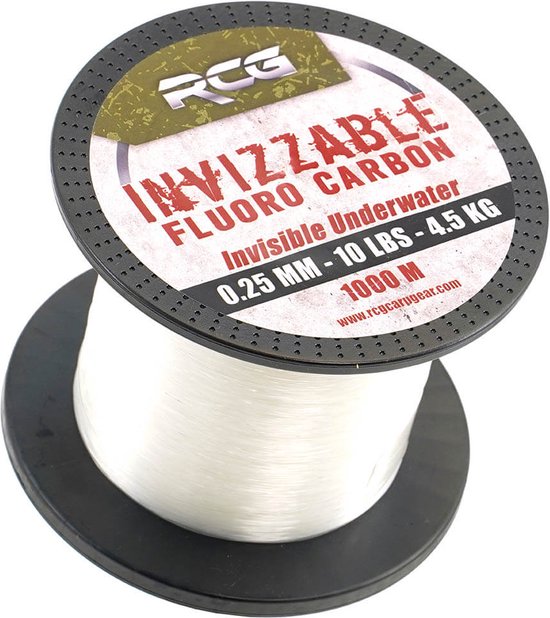 Vislijn Invizzable – Fluorocarbon Vislijn – Transparant – 10 LBS – 1000 m – Onzichtbaar & Slijtvast Hoofdlijn - Visdraad