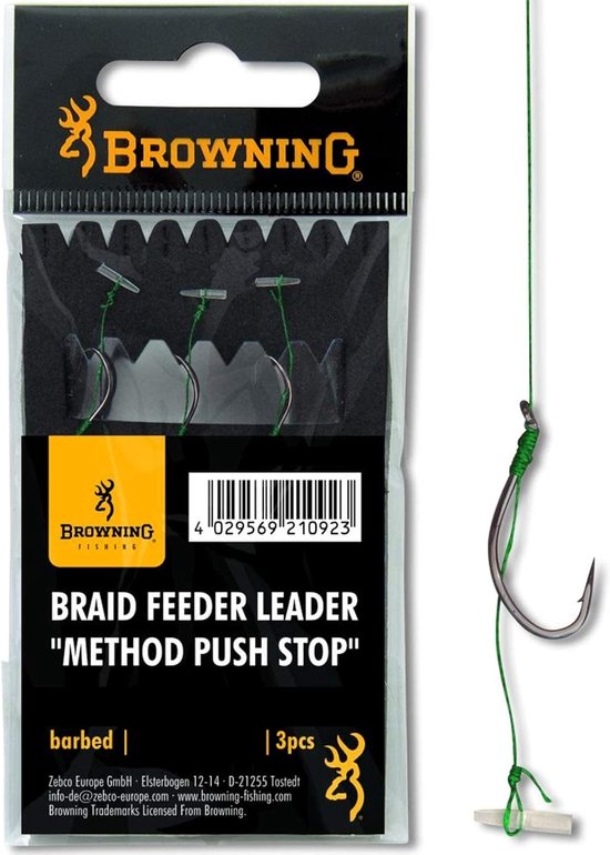 Vislijn Leiders - Method Feeders - Vissen - Zonder Weerhaak - 0.12mm 10cm - brons