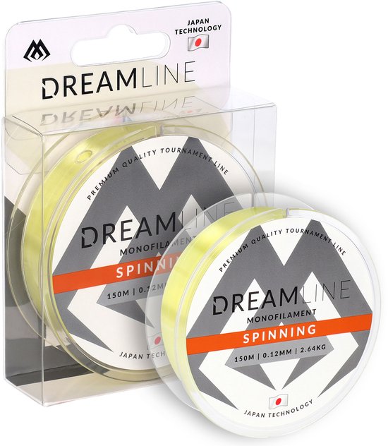 VISLIJN - Mikado Lijn - Dreamline - Spinning - 0,20mm/4,93kg/150m - Geel - Monofilament - Japan Technology van Mikado