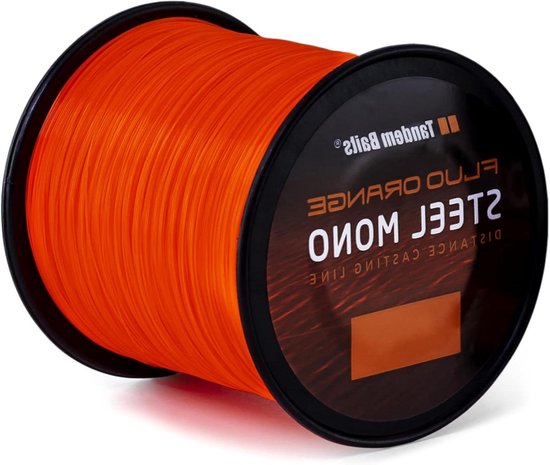 Vislijn Monofilament - Nylon Lijn - Karper Vissen - Hoge Treksterkte - 600m 0.35mm - Fluo Oranje