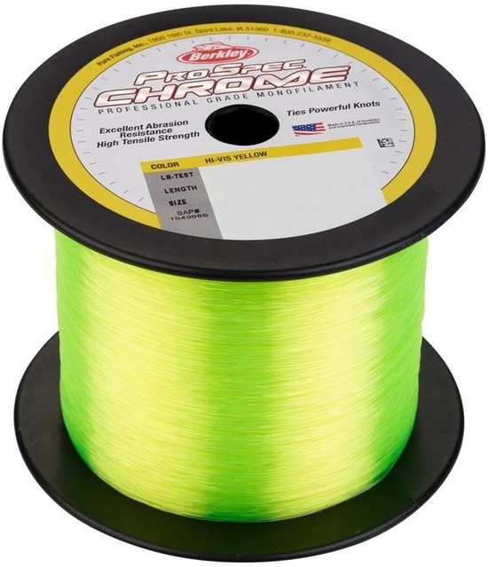 Vislijn Monofilament - Sterke Lijn - Zoutwater Vissen - Hoge Zichtbaarheid - 20 Lbs 914m - Fel Geel van Merkloos