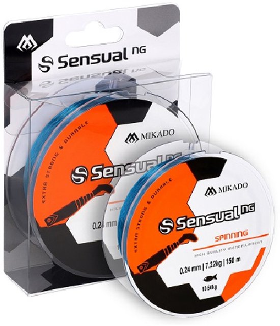 Vislijn - Spinning - 150m - Mikado Sensual NG 0.08mm / 1.5kg - Nylon Blauw - Voor Baars, Forel, Roofvis van Mikado