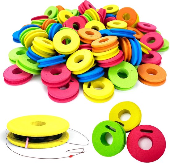 Vislijn Spoelen - Opberg Spoelen - Vislijn Organiseren - Met Lood Groef - 43mm Buitendiameter - Meerdere Kleuren