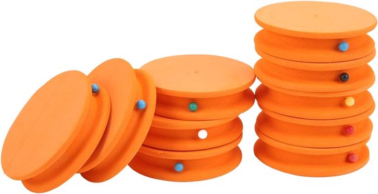 Vislijn Spoelen - Schuimspoelen Set - Vislijnen Wind - Duurzaam EVA Schuim - 10 Stuks - Oranje