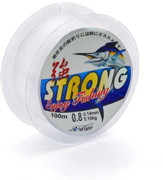 Vislijn - Transparant Nylon - 0.8mm Diameter, 35lbs Breeksterkte